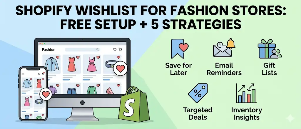 Shopify wishlist for fashion stores, free setup plus 5 marketing strategies